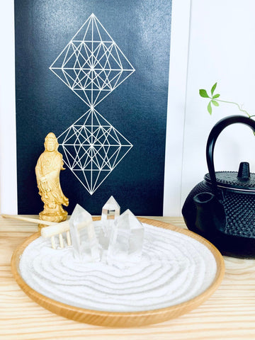   Crystal wand Zen garden; Spiritual gift box; Altar decor; Anxiety relief; Wedding gift