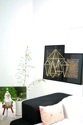 Brass Baby mobile; Hanging geometric sculpture; Boho wedding centerpiece; Scandinavian decor