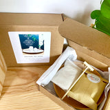 Mini Zen Garden Self care kit; Rose quartz and Clear Healing Crystal wands; Bridesmaid gift
